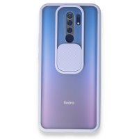 Newface Xiaomi Redmi 9 Kılıf Palm Buzlu Kamera Sürgülü Silikon - Lila