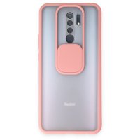 Newface Xiaomi Redmi 9 Kılıf Palm Buzlu Kamera Sürgülü Silikon - Pembe