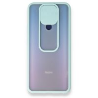 Newface Xiaomi Redmi 9 Kılıf Palm Buzlu Kamera Sürgülü Silikon - Turkuaz