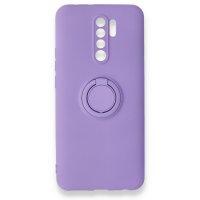 Newface Xiaomi Redmi 9 Kılıf Viktor Yüzüklü Silikon - Mor