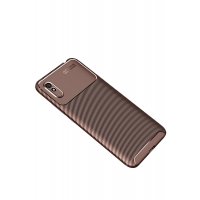 Newface Xiaomi Redmi 9A Kılıf Auto Focus Karbon Kapak - Kahverengi