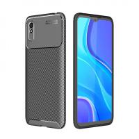 Newface Xiaomi Redmi 9A Kılıf Focus Karbon Silikon - Siyah