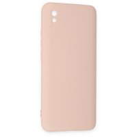 Newface Xiaomi Redmi 9A Kılıf Nano içi Kadife  Silikon - Pudra