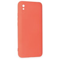 Newface Xiaomi Redmi 9A Kılıf Nano içi Kadife Silikon - Turuncu