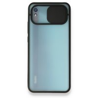 Newface Xiaomi Redmi 9A Kılıf Palm Buzlu Kamera Sürgülü Silikon - Siyah