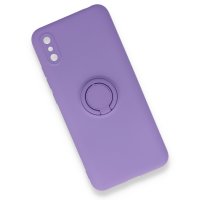 Newface Xiaomi Redmi 9A Kılıf Viktor Yüzüklü Silikon - Mor