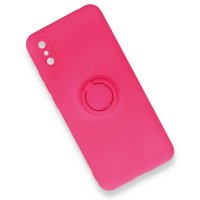 Newface Xiaomi Redmi 9A Kılıf Viktor Yüzüklü Silikon - Pembe