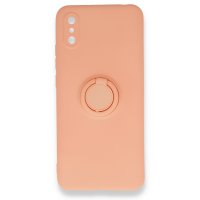 Newface Xiaomi Redmi 9A Kılıf Viktor Yüzüklü Silikon - Pudra