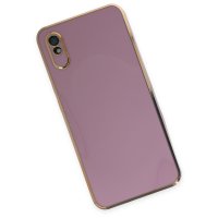 Newface Xiaomi Redmi 9A Kılıf Volet Silikon - Mor