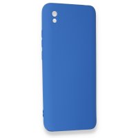 Newface Xiaomi Redmi 9A Kılıf Nano içi Kadife Silikon - Mavi