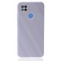 Newface Xiaomi Redmi 9C Kılıf Glass Kapak - Lila