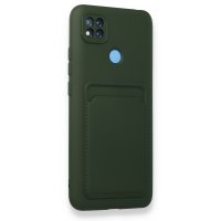 Newface Xiaomi Redmi 9C Kılıf Kelvin Kartvizitli Silikon - Koyu Yeşil