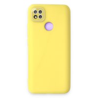 Newface Xiaomi Redmi 9C Kılıf Lansman Glass Kapak - Sarı