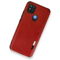 Newface Xiaomi Redmi 9C Kılıf Loop Deri Silikon - Kırmızı