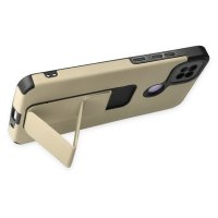 Newface Xiaomi Redmi 9C Kılıf Mega Standlı Silikon - Gold