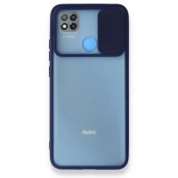 Newface Xiaomi Redmi 9C Kılıf Palm Buzlu Kamera Sürgülü Silikon - Lacivert