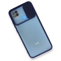 Newface Xiaomi Redmi 9C Kılıf Palm Buzlu Kamera Sürgülü Silikon - Lacivert