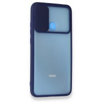 Newface Xiaomi Redmi 9C Kılıf Palm Buzlu Kamera Sürgülü Silikon - Lacivert