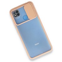 Newface Xiaomi Redmi 9C Kılıf Palm Buzlu Kamera Sürgülü Silikon - Pembe