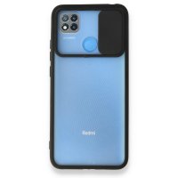 Newface Xiaomi Redmi 9C Kılıf Palm Buzlu Kamera Sürgülü Silikon - Siyah