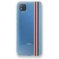 Newface Xiaomi Redmi 9C Kılıf Prime Silikon - Kırmızı-Lacivert