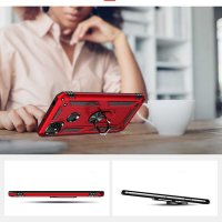 Newface Xiaomi Redmi 9C Kılıf Sofya Yüzüklü Silikon Kapak - Gold