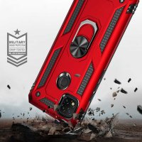 Newface Xiaomi Redmi 9C Kılıf Sofya Yüzüklü Silikon Kapak - Siyah