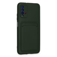 Newface Xiaomi Redmi 9T Kılıf Kelvin Kartvizitli Silikon - Koyu Yeşil