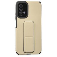 Newface Xiaomi Redmi 9T Kılıf Mega Standlı Silikon - Gold