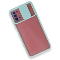 Newface Xiaomi Redmi 9T Kılıf Palm Buzlu Kamera Sürgülü Silikon - Turkuaz