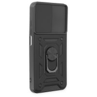 Newface Xiaomi Redmi 9T Kılıf Pars Lens Yüzüklü Silikon - Siyah