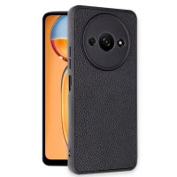 Newface Xiaomi Redmi A3 4G Kılıf Aras Deri Kapak - Siyah
