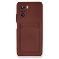 Newface Xiaomi Redmi K40 Kılıf Kelvin Kartvizitli Silikon - Bordo