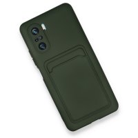 Newface Xiaomi Redmi K40 Kılıf Kelvin Kartvizitli Silikon - Koyu Yeşil