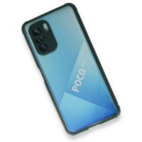 Newface Xiaomi Redmi K40 Kılıf Miami Şeffaf Silikon - Koyu Yeşil