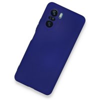 Newface Xiaomi Redmi K40 Kılıf Nano içi Kadife  Silikon - Koyu Mavi