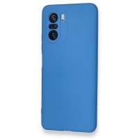 Newface Xiaomi Redmi K40 Kılıf Nano içi Kadife Silikon - Mavi