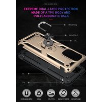 Newface Xiaomi Redmi K40 Kılıf Sofya Yüzüklü Silikon Kapak - Gold