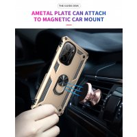 Newface Xiaomi Redmi K40 Kılıf Sofya Yüzüklü Silikon Kapak - Gold