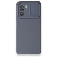 Newface Xiaomi Redmi K40 Pro Kılıf Color Lens Silikon - Gri