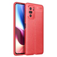 Newface Xiaomi Mi 11i Kılıf Focus Derili Silikon - Kırmızı