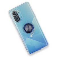 Newface Xiaomi Redmi K40 Pro Kılıf Gros Yüzüklü Silikon - Mavi