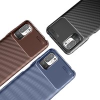 Newface Xiaomi Poco M3 Pro Kılıf Auto Focus Karbon Kapak - Siyah