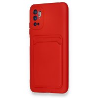 Newface Xiaomi Redmi Note 11 SE Kılıf Kelvin Kartvizitli Silikon - Kırmızı