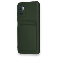 Newface Xiaomi Redmi Note 10 5G Kılıf Kelvin Kartvizitli Silikon - Koyu Yeşil