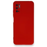 Newface Xiaomi Redmi Note 10 5G Kılıf Nano içi Kadife  Silikon - Kırmızı