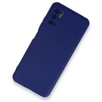 Newface Xiaomi Redmi Note 10 5G Kılıf Nano içi Kadife Silikon - Koyu Mavi