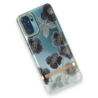 Newface Xiaomi Redmi Note 10 Kılıf Çiçekli Silikon - Mor