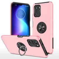 Newface Xiaomi Redmi Note 10 Kılıf Elit Yüzüklü Kapak - Pembe