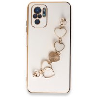 Newface Xiaomi Poco M5s Kılıf Esila Silikon - Beyaz